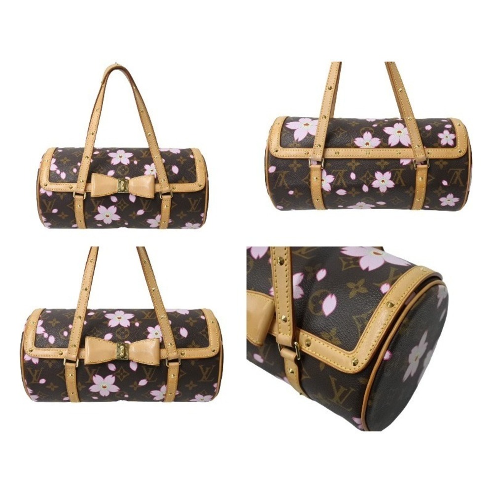 Louis Vuitton Murakami Monogram Handheld Papillon by Cherry Blossom Takashi Logo
